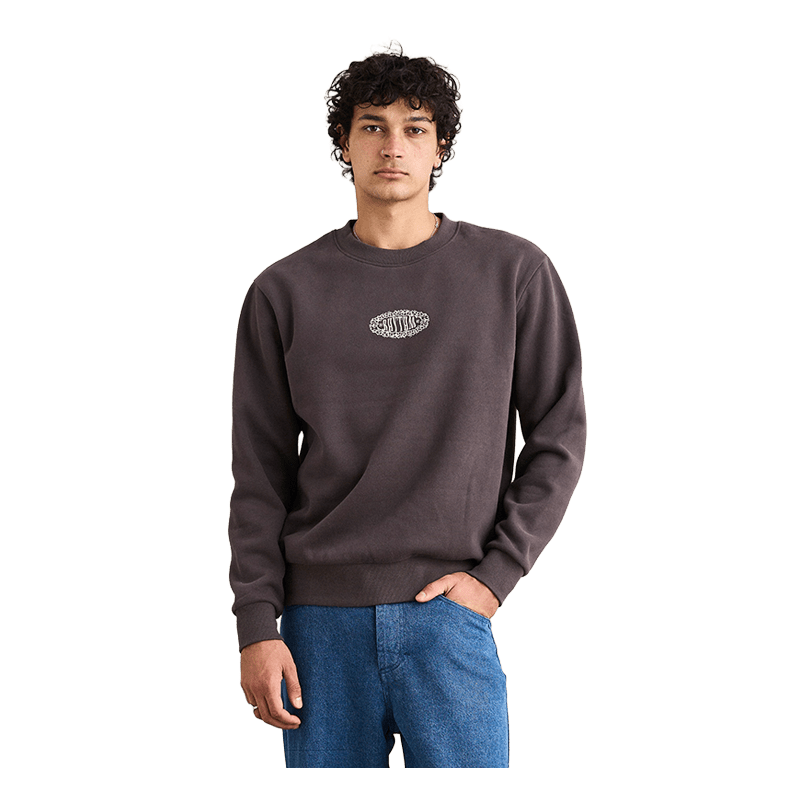Rhythm Breeze Fleece Crew Men's Vintage Black - 7B Boardshop