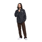 1910 Burslem Men's Flannel Shirt - Charcoal - 7B Boardshop
