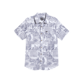 Brixton Charter Print Short Sleeve Woven Shirt - Navy/White Collage - 7B Boardshop
