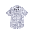 Brixton Charter Print Short Sleeve Woven Shirt - Navy/White Collage - 7B Boardshop