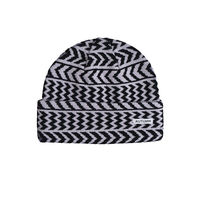 Autumn Chevron Beanie - Jacquard Knit Hat - 7B Boardshop