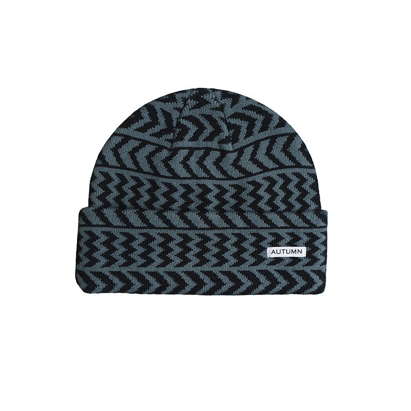 Autumn Chevron Beanie - Jacquard Knit Hat - 7B Boardshop