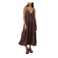 Rhythm Classic Tiered Midi Dress – Women's Chocolate - 7B Boardshop