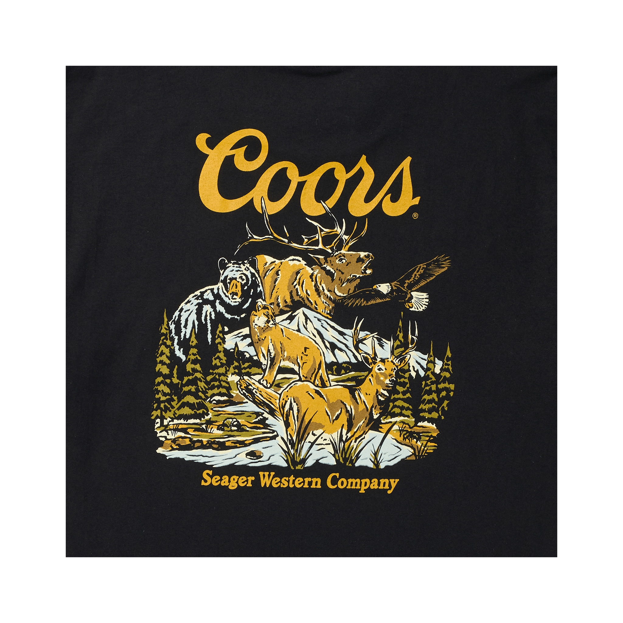 Seager X Coors Banquet Preserve Tee Black - 7B Boardshop