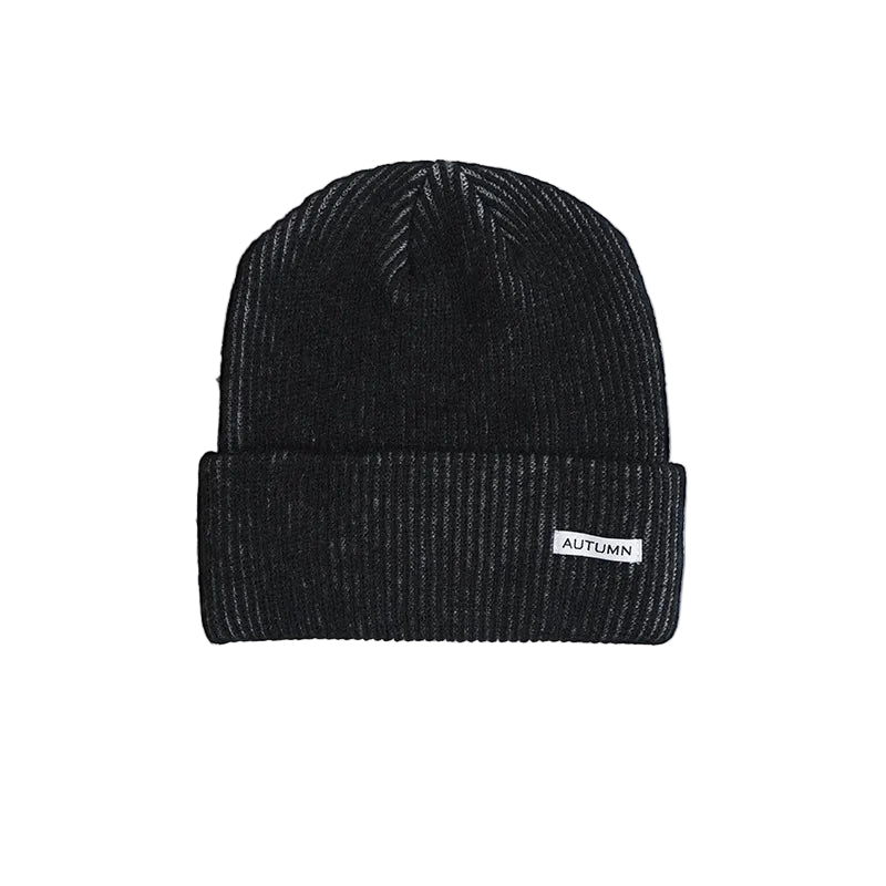 Autumn Cord Beanie - Contrast Rib Knit Hat - 7B Boardshop