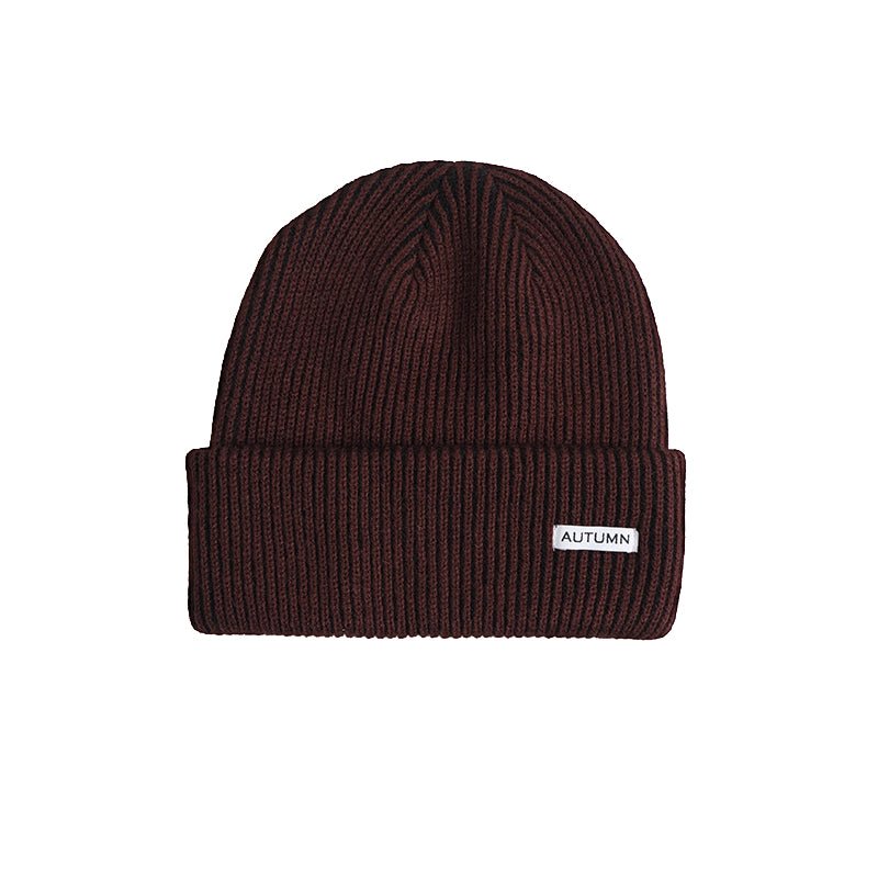 Autumn Cord Beanie - Contrast Rib Knit Hat - 7B Boardshop
