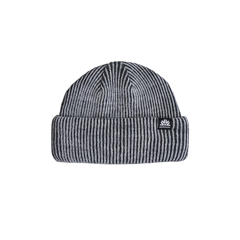 Autumn Cord Double Roll Beanie - Lightweight Contrast Rib - 7B Boardshop