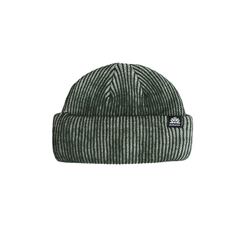 Autumn Cord Double Roll Beanie - Lightweight Contrast Rib - 7B Boardshop