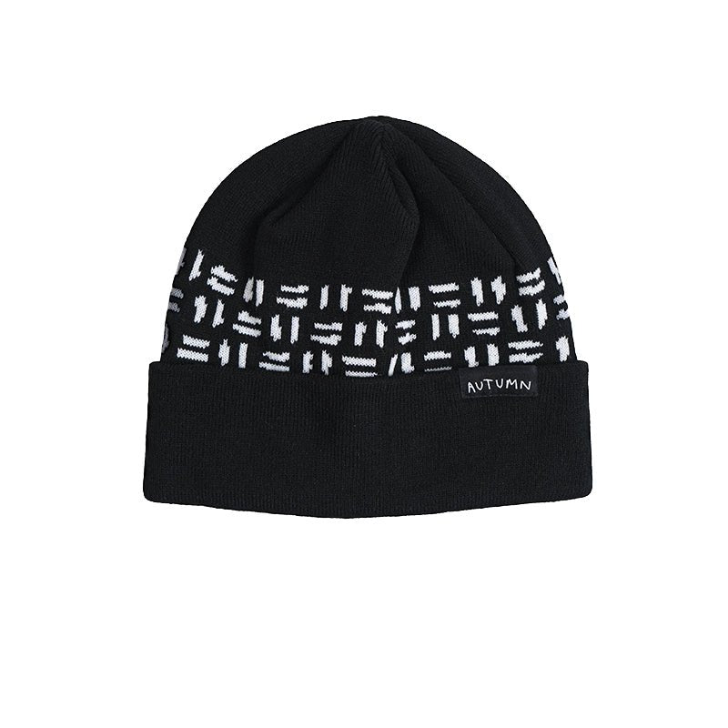 Autumn Craft Beanie - Two-Color Jacquard Knit Hat - 7B Boardshop