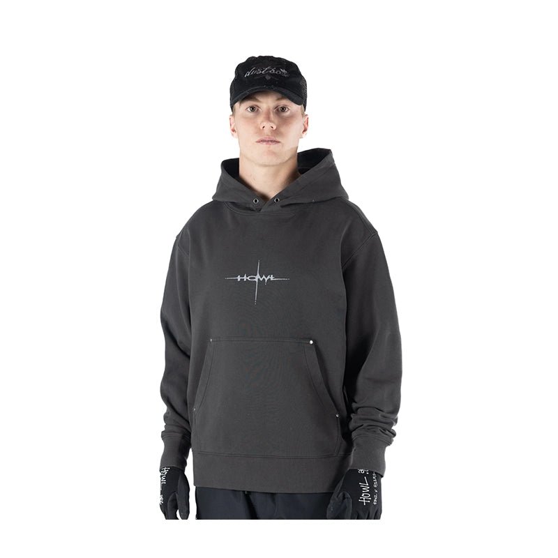 Howl Cropped Hoody - Washed Charcoal - 7B Boardshop