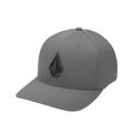 Gray cap with a black logo on a white background