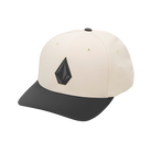 Two-tone cap with a logo on a white background