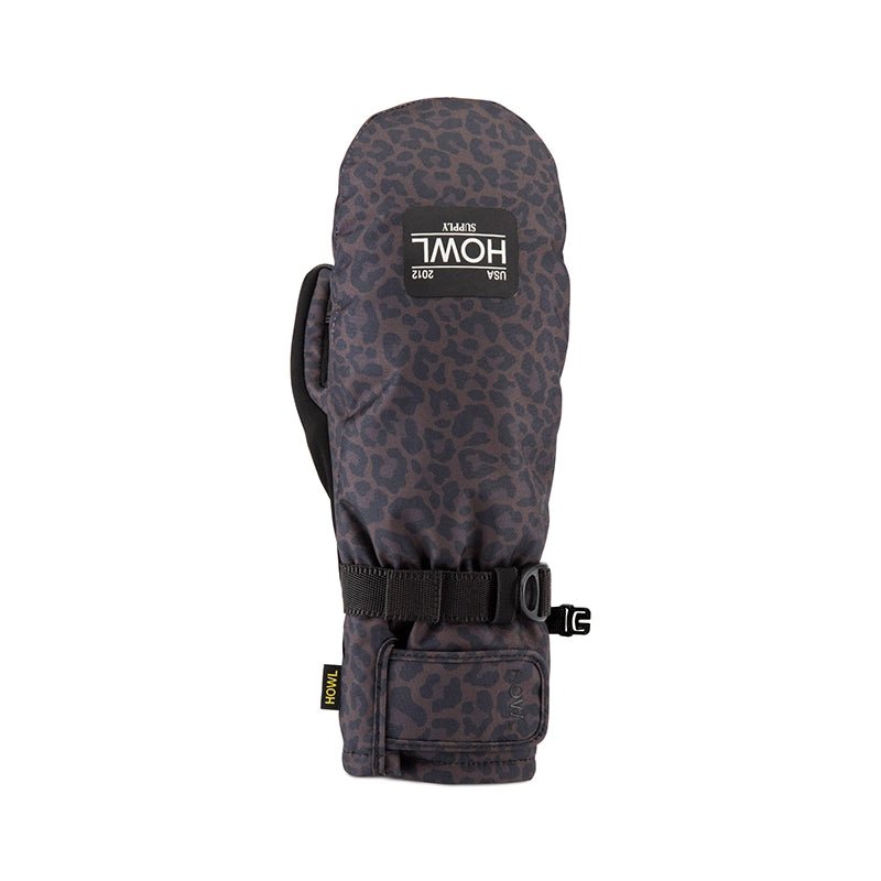 Howl Fairbanks Snowboard Mittens - Leopard Print - 7B Boardshop