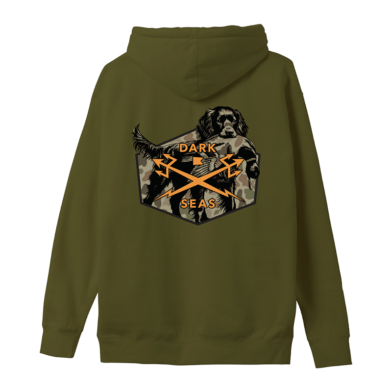 Dark Seas Faithful Friend Men's Fleece Hoodie – Army - 7B Boardshop
