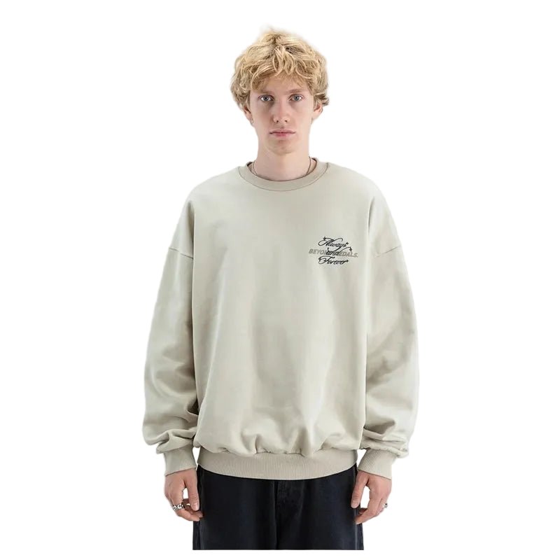 Beyond Medals Forever Crewneck Men's Sweatshirt – Beige - 7B Boardshop