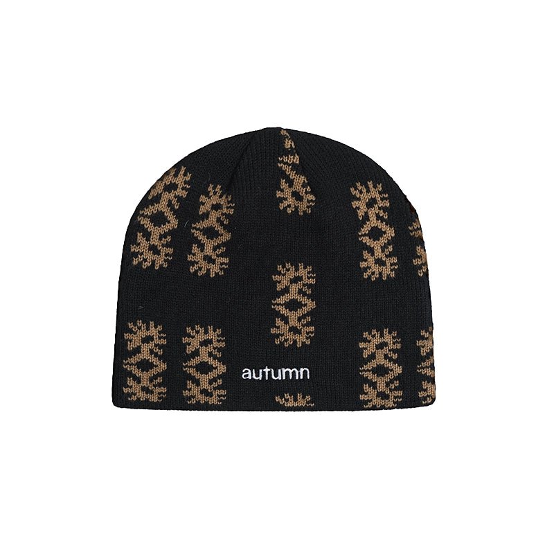 Autumn Glyphs Beanie - Marcello Velho Artwork - 7B Boardshop
