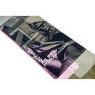 A long, narrow printed board or package photographed diagonally on a white background. The visible design features a grayscale portrait, large white text reading 'NITRO SNOWBOARDS' and 'ALTERNATOR BY HAILEI LANDOLD,' and pink-purple graphic accents.