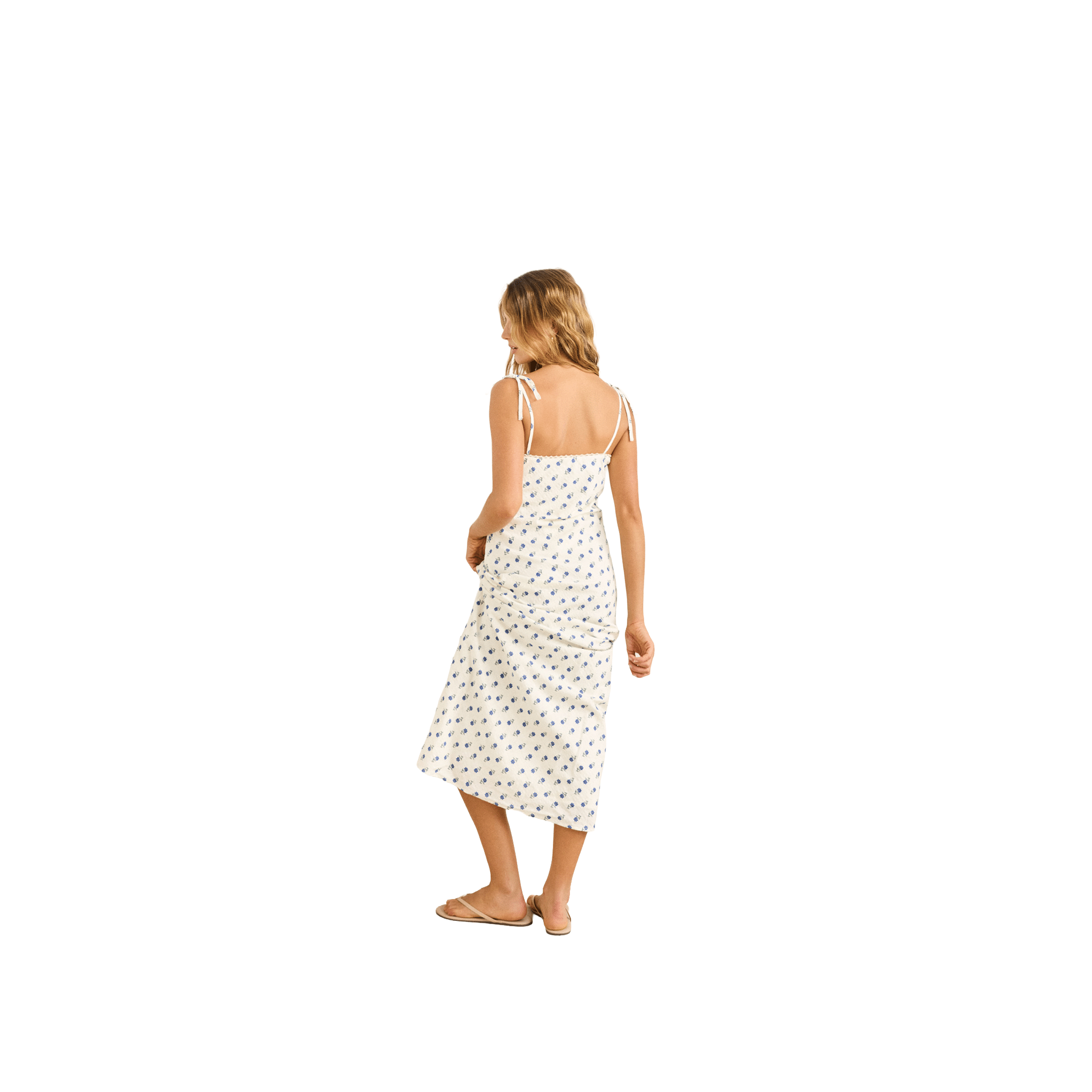 Rhythm Harlow Lace Midi Dress | Floral - 7B Boardshop