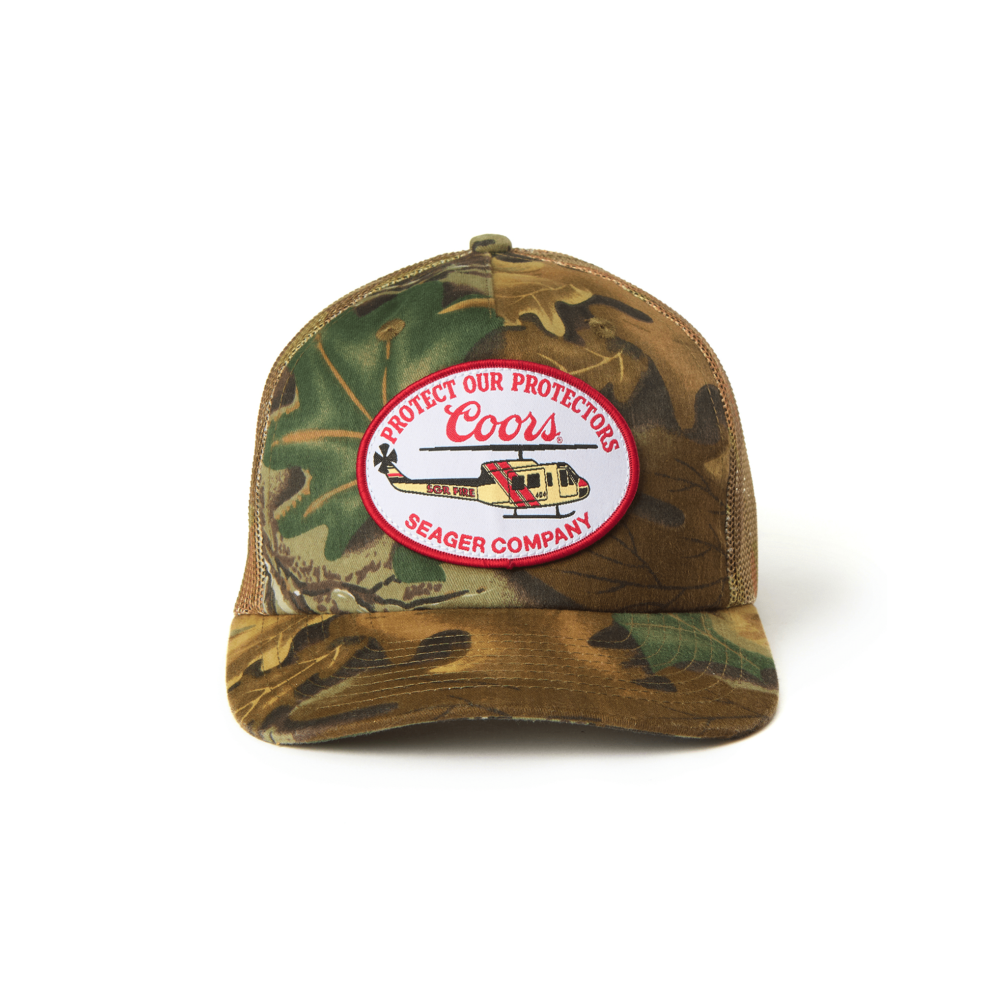 Seager X Coors Banquet Helo Trucker Camo - 7B Boardshop