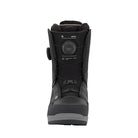A single black Ride Hera snowboard boot shown from the front against a light gray background.