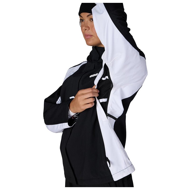 686 Women's Hologram Shell Jacket 2027 – Black White Colorblock - 7B Boardshop