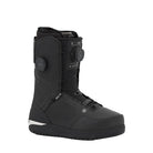 A black Ride snowboard boot with a BOA dial system, shown from a side profile against a light gray background.