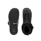 A pair of black Michelin snowboard boots shown from the top and bottom on a light gray background.