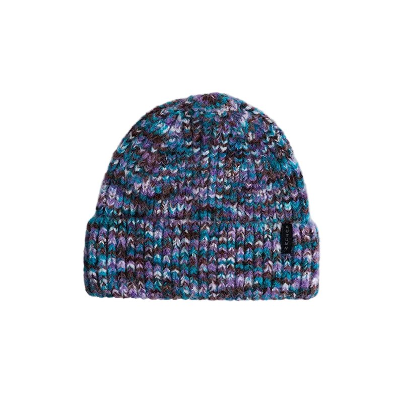 Autumn Marble Knit Beanie - 100% Mohair Unisex Beanie - 7B Boardshop
