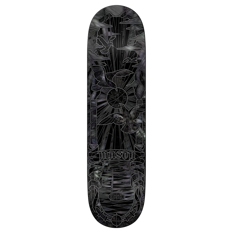 Real Skateboards Mason Black Sun Cathedral 8.25" Skateboard Deck - 7B Boardshop