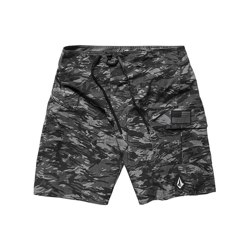 Camouflage shorts on a white background