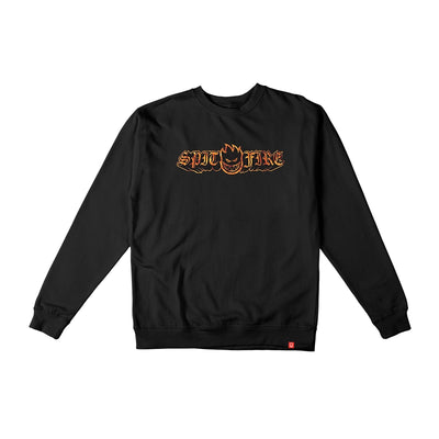 Black crew neck spitfire sweatshirt