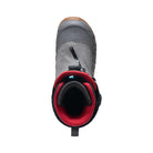 Top view of grey double boa k2 snowboard boot