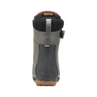 Back view of grey k2 snowboard boot