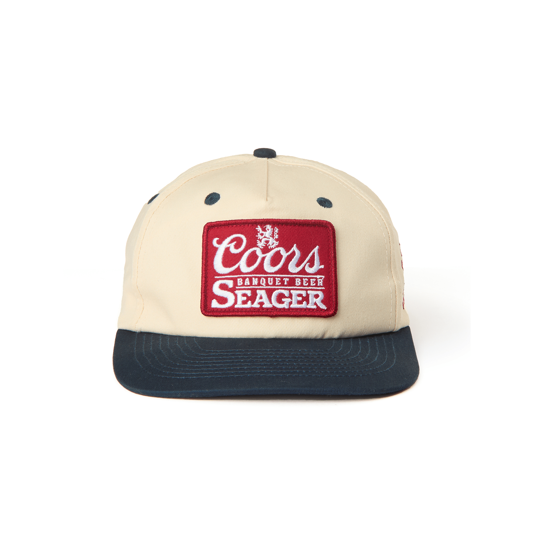 Seager X Coors Banquet Protect Or Protectors Snapback Cream/Navy - 7B Boardshop