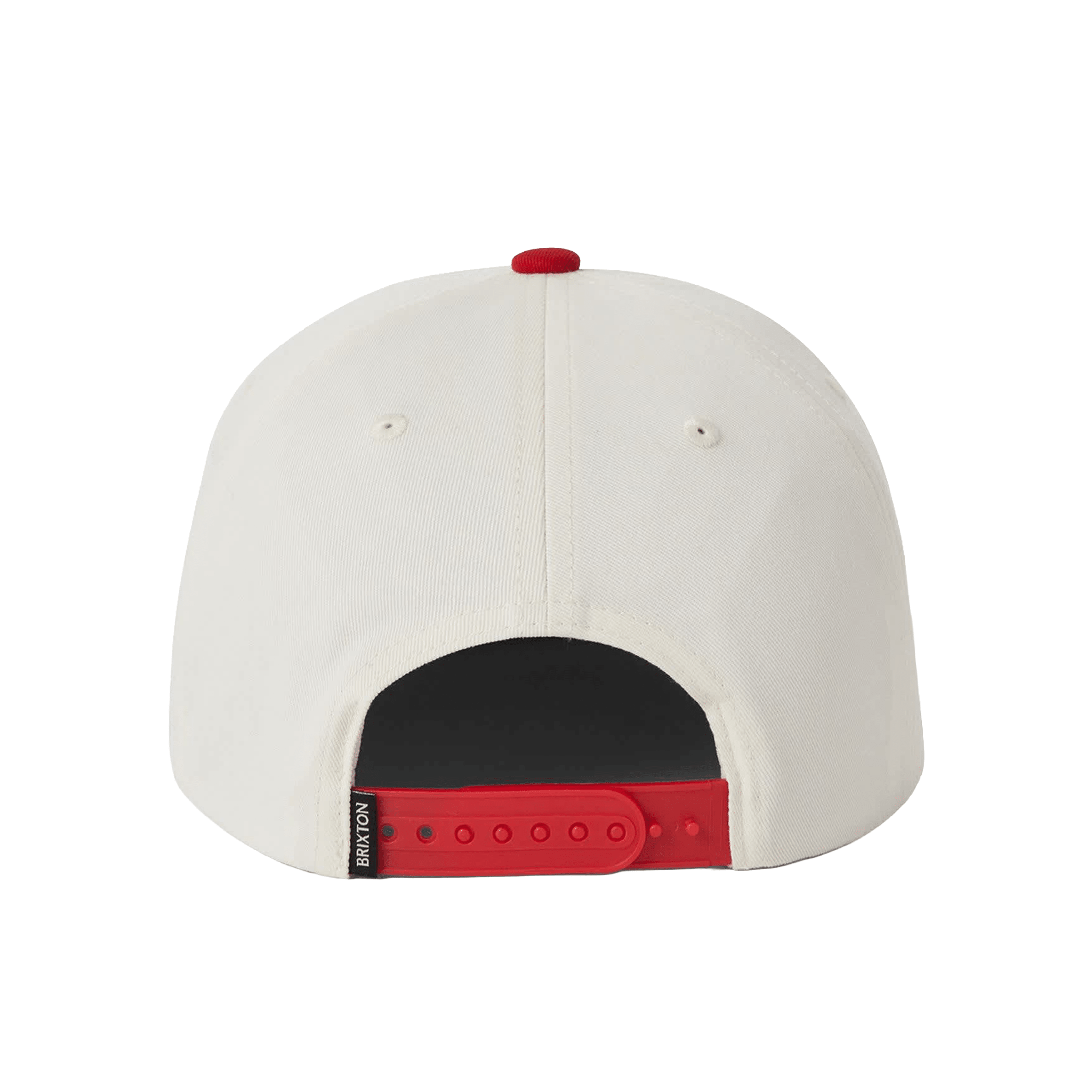 Brixton Division Snapback Hat – Off White/Red - 7B Boardshop