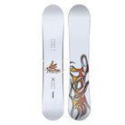 A pair of snowboard decks shown vertically side-by-side against a plain white background. The left board features a white base with a central graphic of a golden-brown rabbit and the brand name 'Rabbit' printed vertically near the bottom.