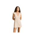 Rhythm London Check Cap Sleeve Mini Dress – Natural - 7B Boardshop