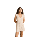 Rhythm London Check Cap Sleeve Mini Dress – Natural - 7B Boardshop