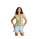 Rhythm Vista Stripe Tie Front Top – Olive - 7B Boardshop