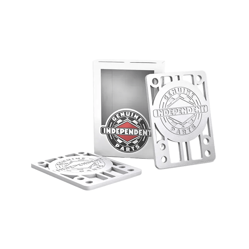 Independent Genuine Parts Risers 1/8 White Box 12 Pack single - 7B Boardshop