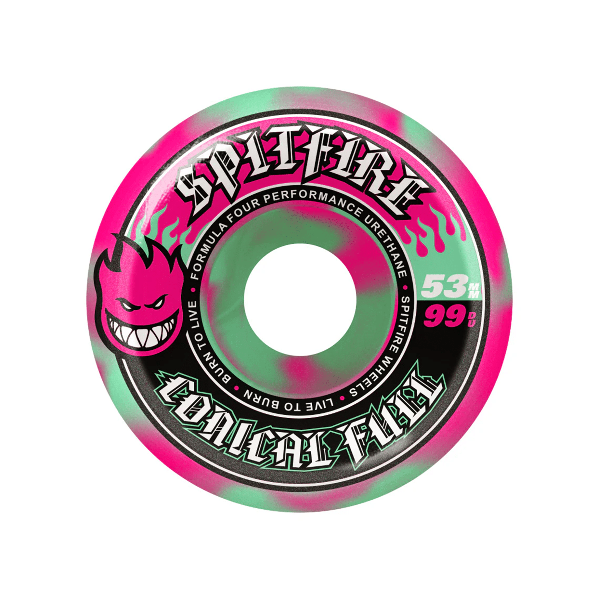 Spitfire F4 Swirl 99D Conical Full Skateboard Wheels – 53mm - 7B Boardshop