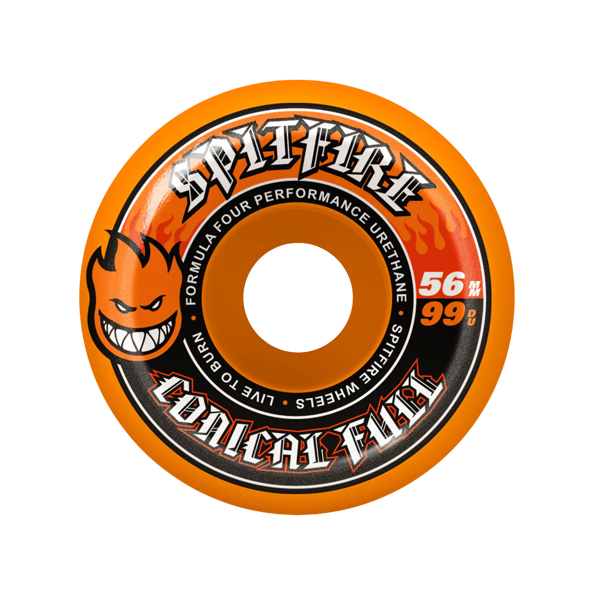 Spitfire F4 Team 99D Conical Full Skateboard Wheels – Orange – 56mm - 7B Boardshop