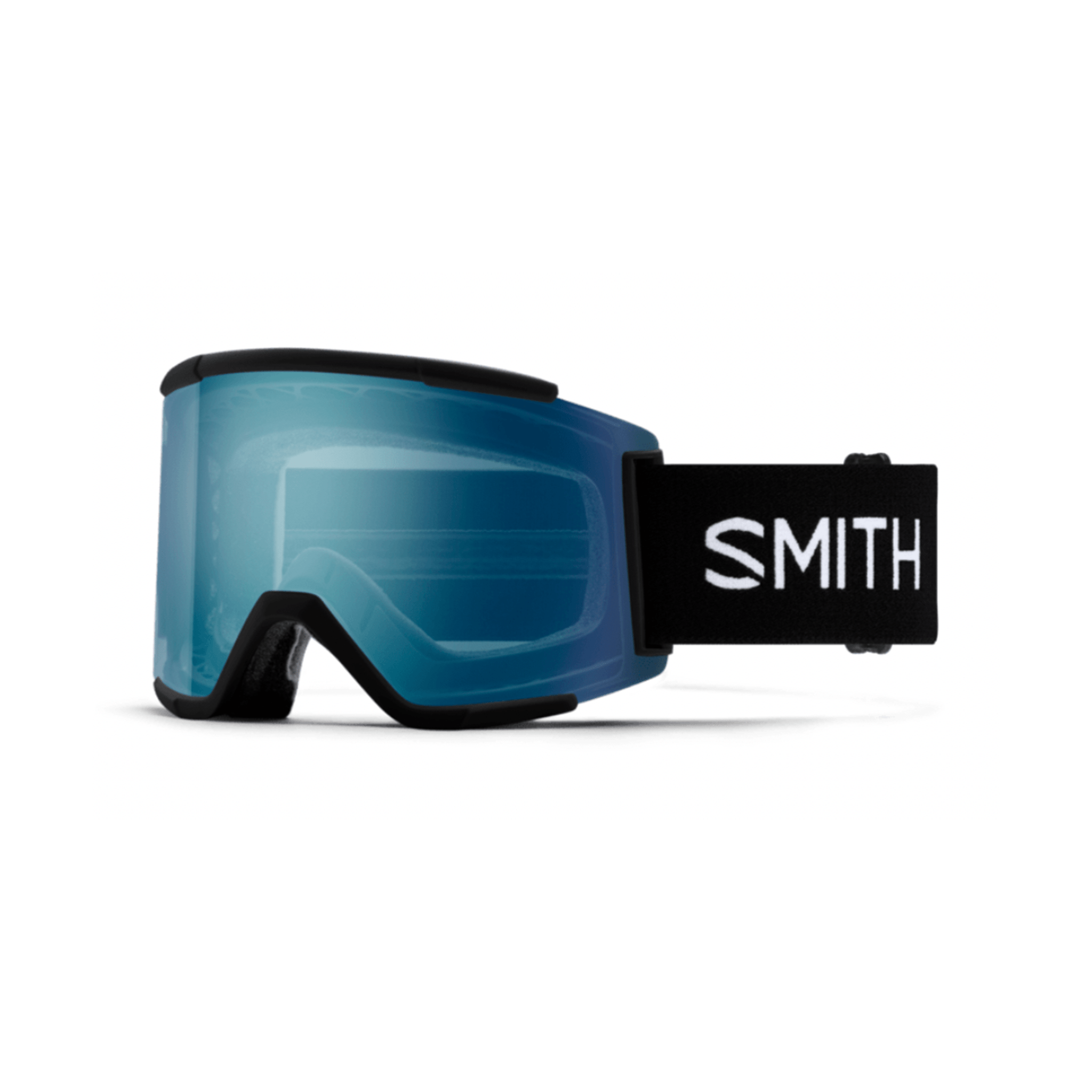 smith squad xl ski goggles Smith Squad XL Goggles Black ChromaPop Everyday Blue Mirror