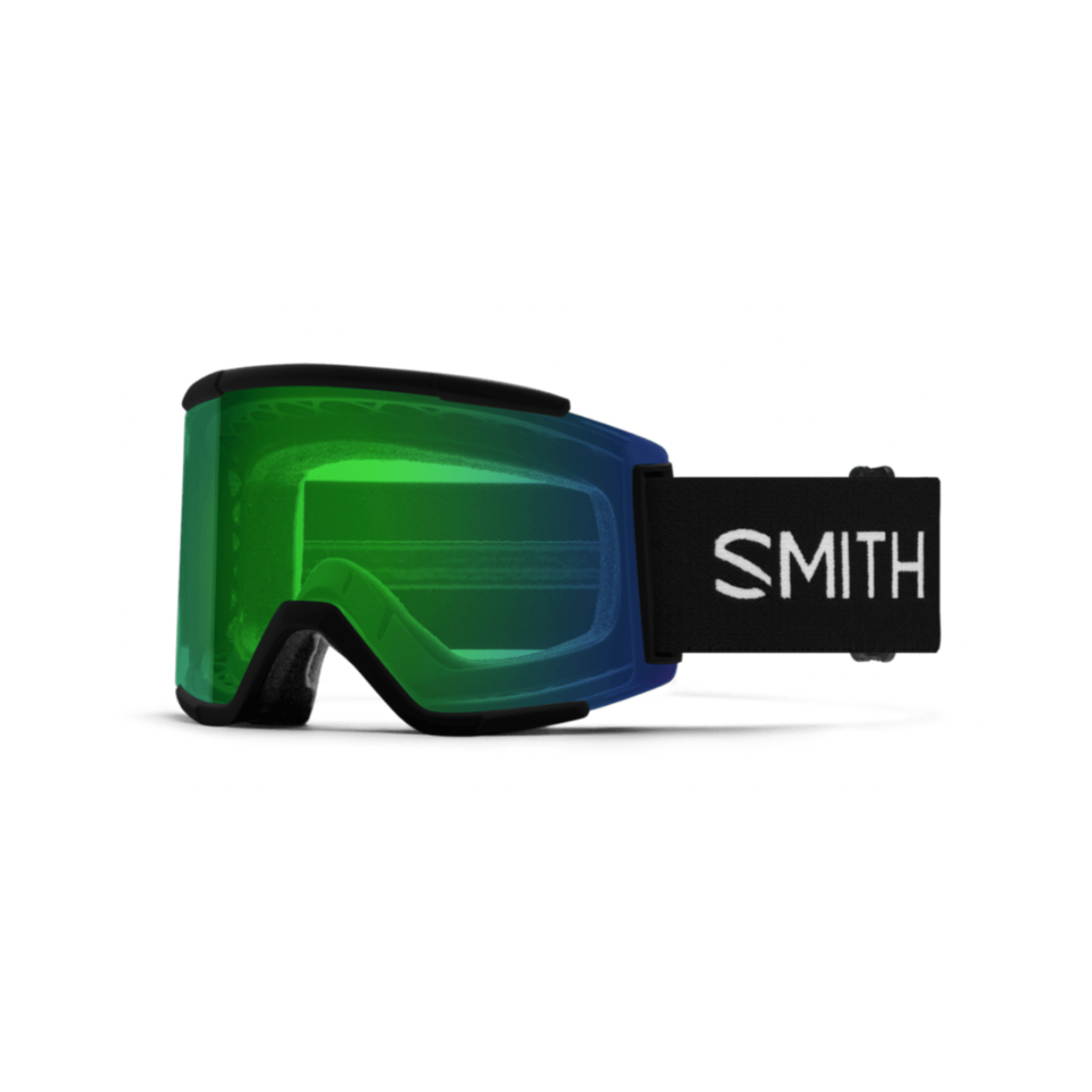 smith squad xl goggles Smith Squad XL Goggles Black ChromaPop Everyday Green Mirror