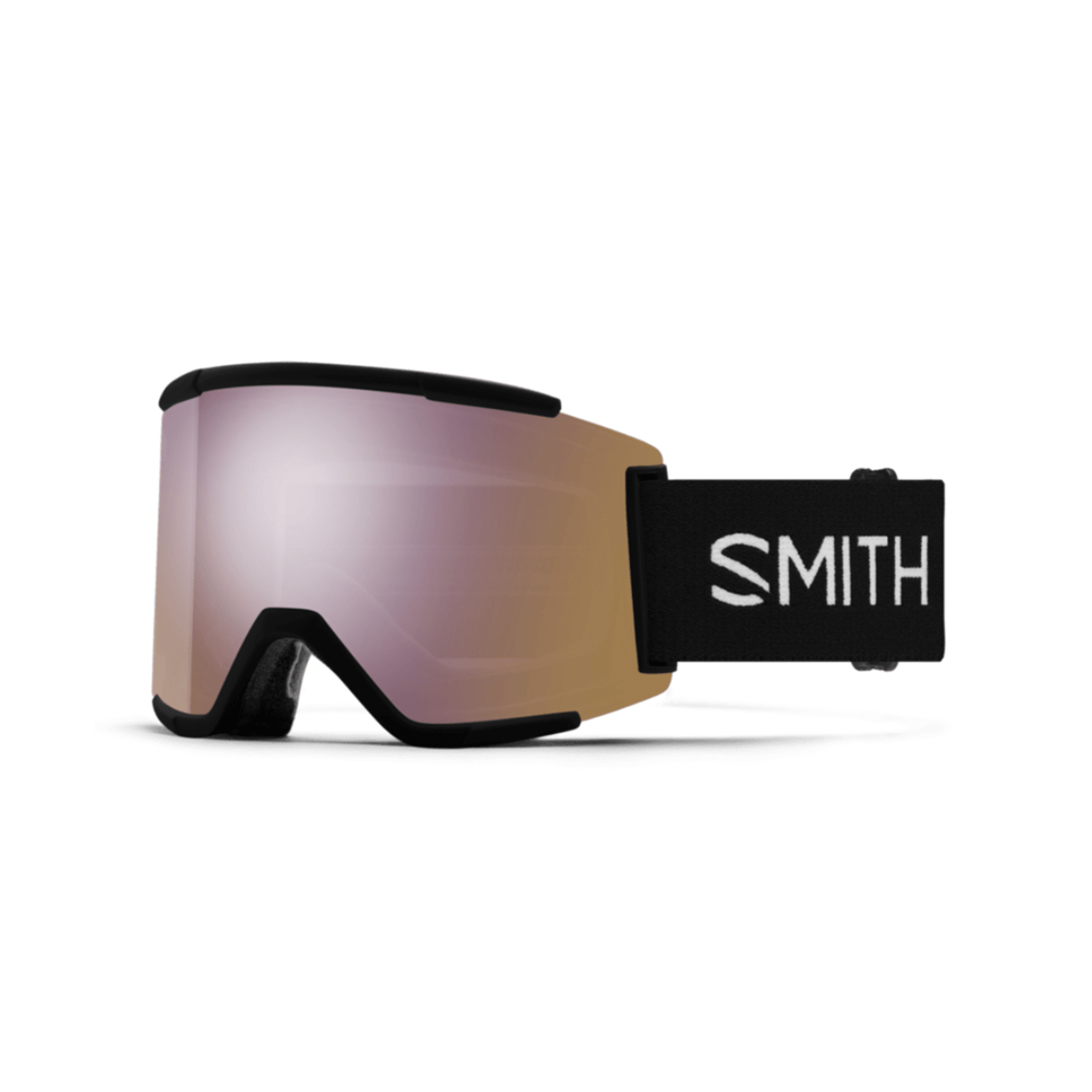 smith xl goggles Smith Squad XL Goggles Black ChromaPop Everyday Rose Gold Mirror