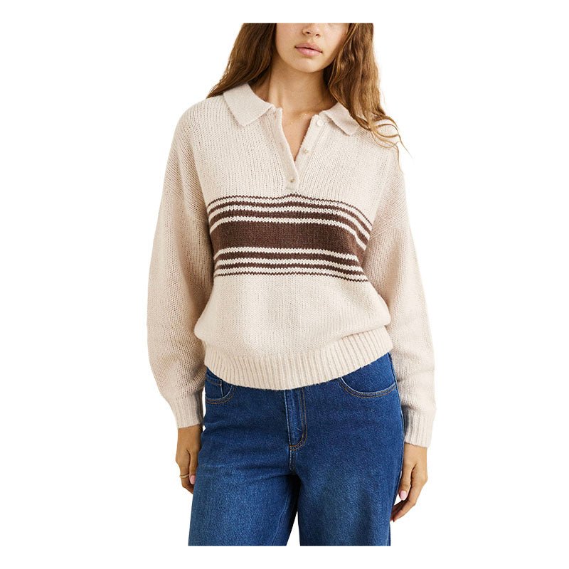 Rhythm Strata Knit Collared Jumper - Women's Fleece - 7B Boardshop