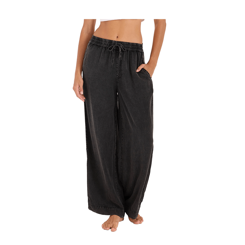 Volcom Washed Up Twill Wide - Leg Pants – Vintage Black - 7B Boardshop