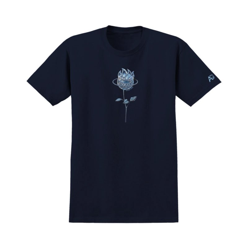 Spitfire x April Chrome Rose Big Head Men's SS Tee - Navy - 7B Boardshop