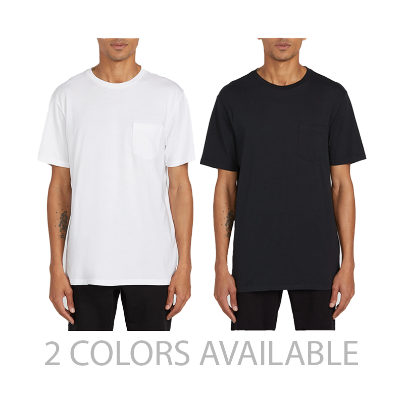 Solid S/S Pocket Tee Black S